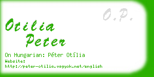 otilia peter business card